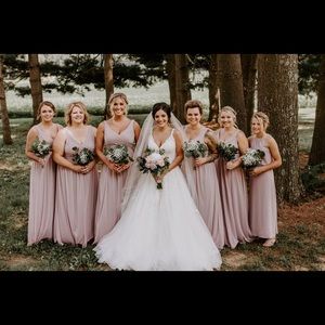 David’s Bridal Dusty Rose bridesmaids dress